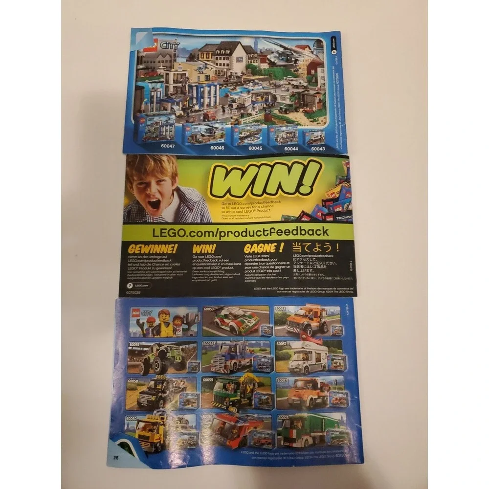 Lego City 60048‎ Instruction Manual Booklets Only 1, 2, 3 Pamphlets Instructions